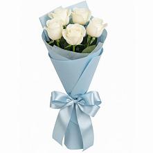 Букет 5 Белых роз Проуд #REPLACE_PRED# Головинка Сочи