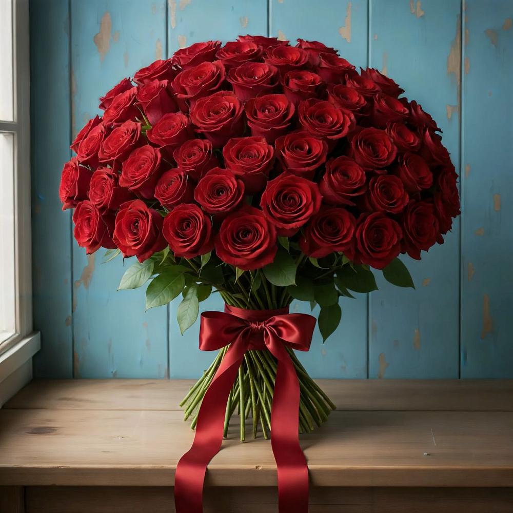 Букет Красные розы Блэк Меджик в Головинка Сочи