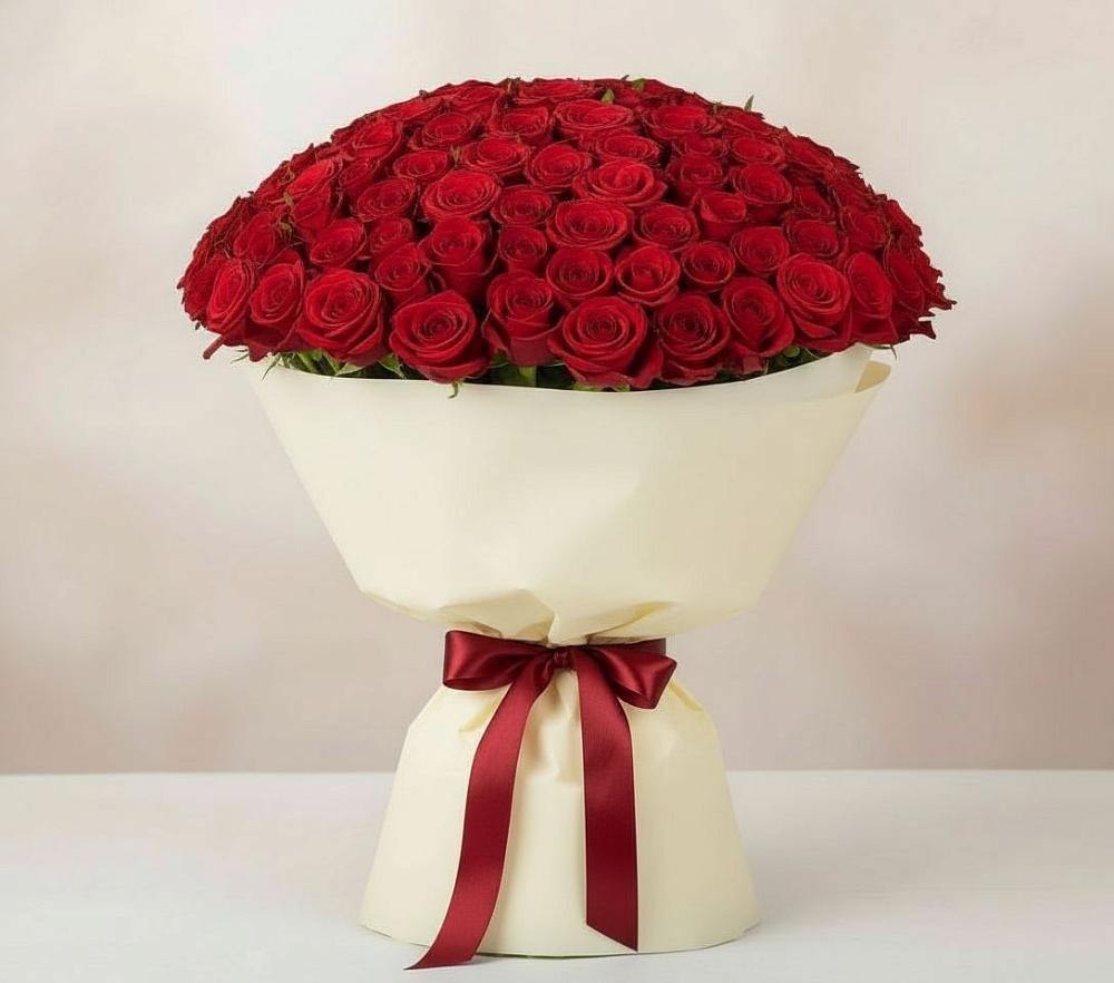 Букет 101 Красная роза Милано в Головинка Сочи