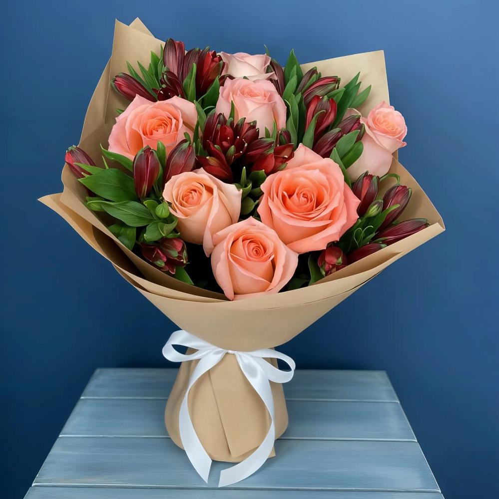 Букет цветов из: Розы и Альстромерии в Головинка Сочи