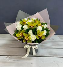 Букет цветов из:  Орхидеи и Розы в Головинка Сочи