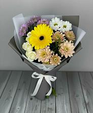 Букет цветов из:  Розы, Герберы и Хризантемы в Головинка Сочи