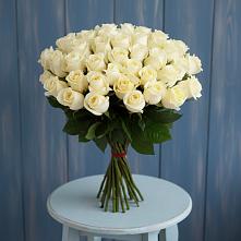 Букет 51 Белая роза Эдлесс Лав в Головинка Сочи