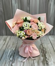 Букет цветов из:  Гвоздики, Розы и Хризантемы в Головинка Сочи