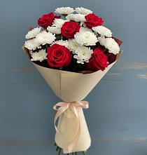 Букет цветов из:  Розы и Хризантемы в Головинка Сочи