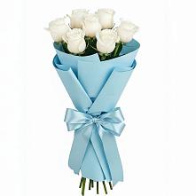 Букет 7 белых роз Проуд в Головинка Сочи