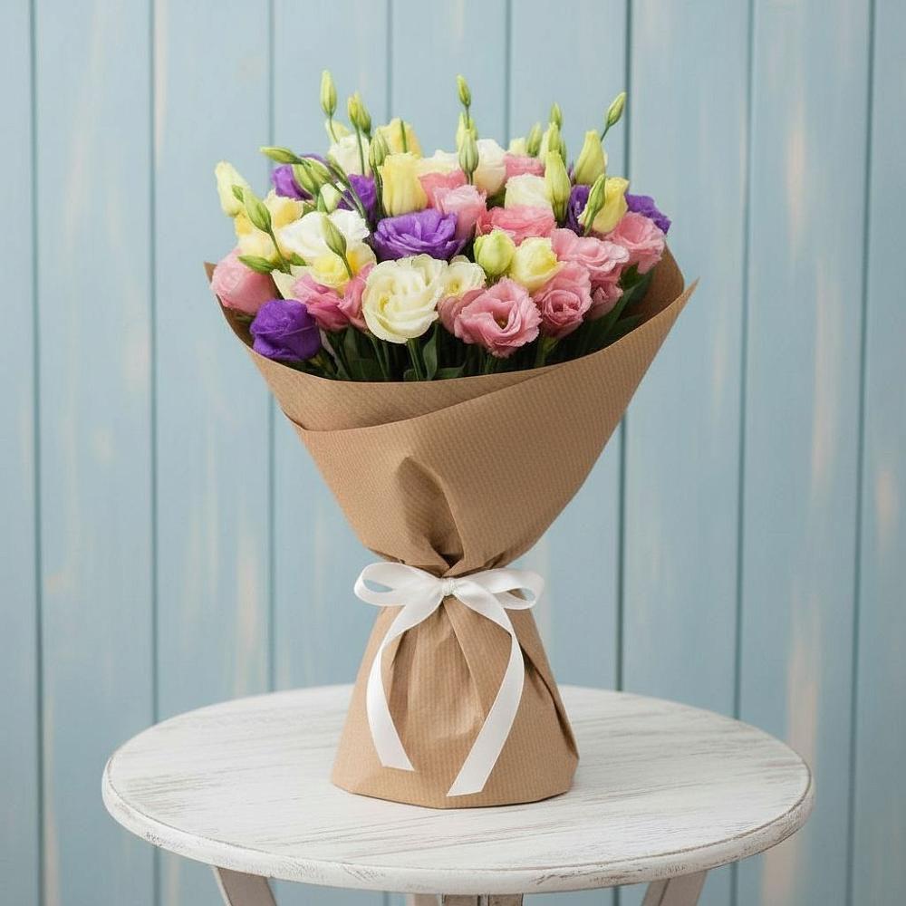 Букет цветов из: Лизиантусы в Головинка Сочи