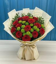Букет цветов из:  Розы и Хризантемы в Головинка Сочи