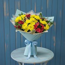 Букет цветов из:  Альстромерии и Хризантемы в Головинка Сочи