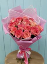 Букет 15 Розовых роз Равель в Головинка Сочи