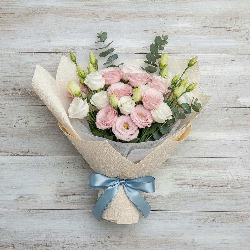 Букет цветов из: Лизиантусы в Головинка Сочи